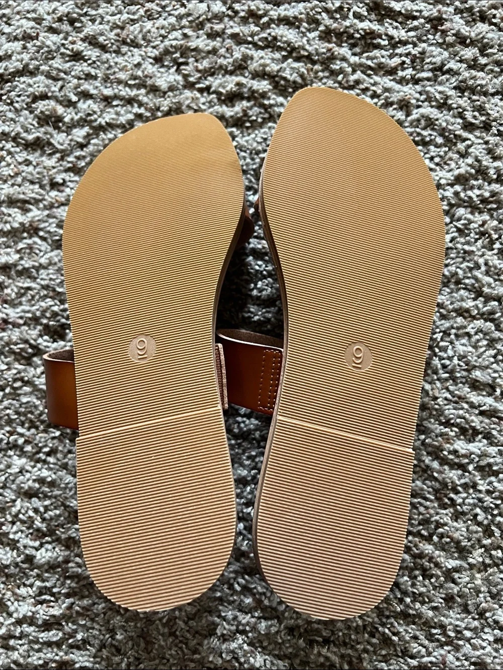 Universal Thread Women's Cognac Double-Strap Slide Sandals